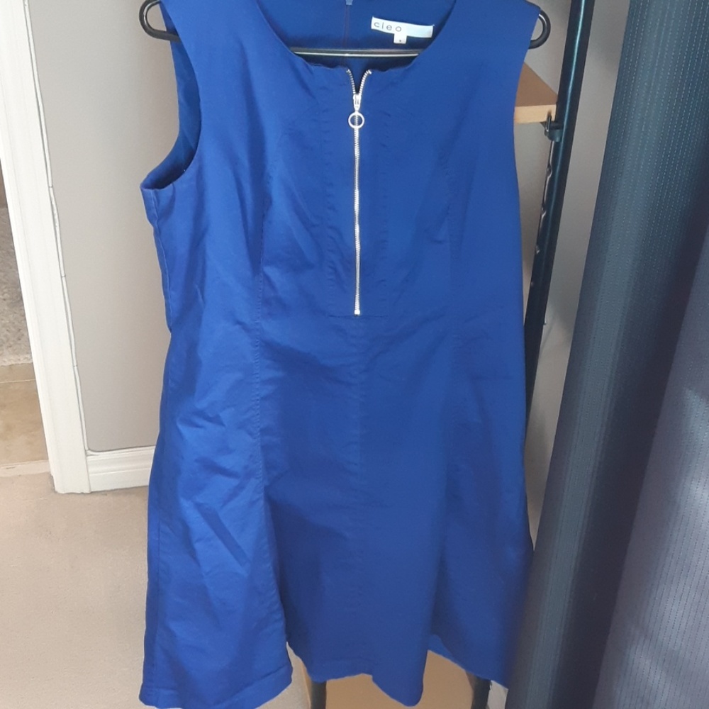 Cobalt Blue Knee Length Dress by Cleo